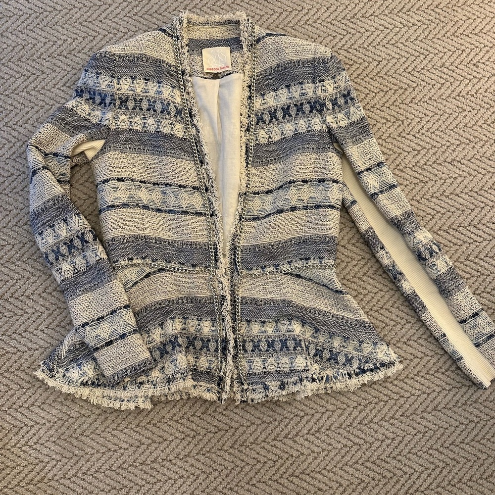Tweed Rebecca Taylor blazer with chain link detailing